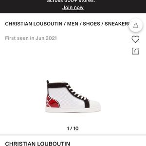 Christian Louboutin Men's Fun Louis High-top Sneakers In White